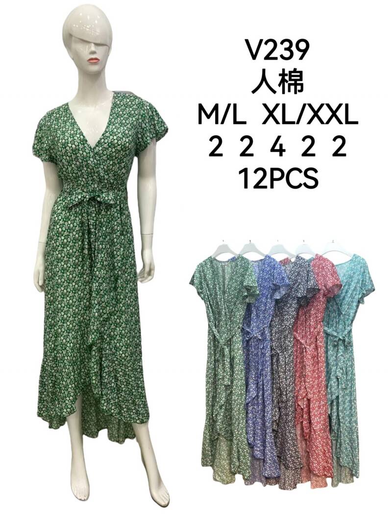 Sukienki damskie Roz M/L-XL-2XL, Mix kolor Paczka 12 szt